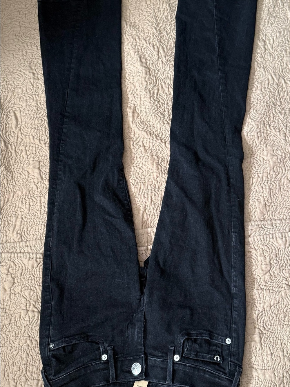 Vintage True Religion "Joey" Black Flare Jeans - Made in USA - Size 27